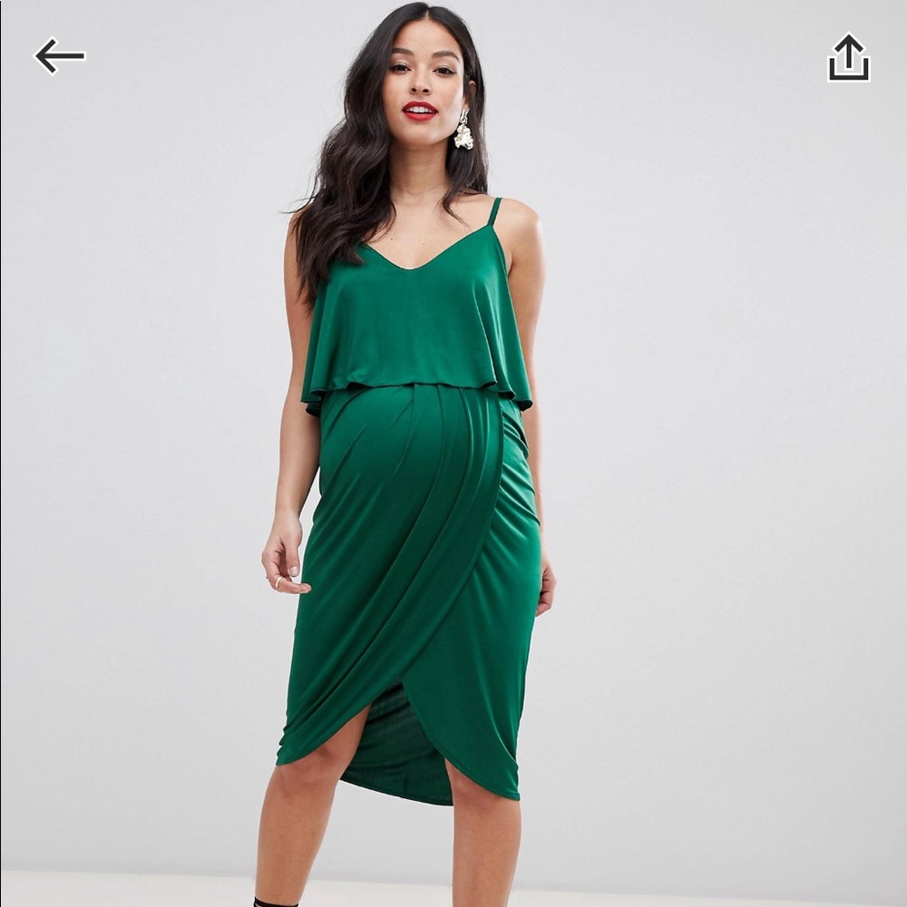 ASOS MATERNITY WRAP SLINKY DRESS